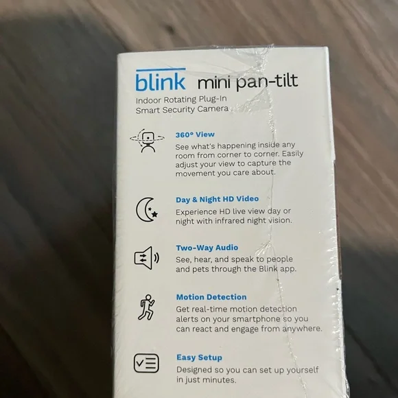 Link Mini Pan Tilt Black Indoor Security Camera